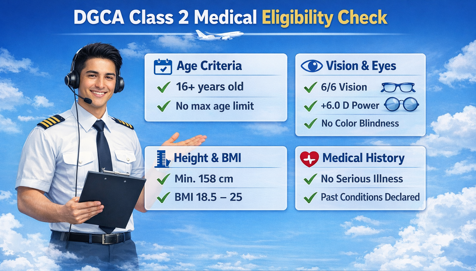DGCA Medical Class 2 Eligibility Check